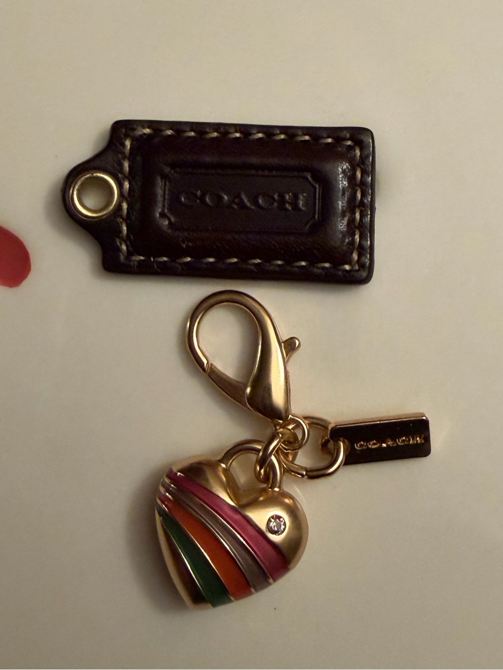 Coach Heart Charm Euc (bundle) - Picture 4 of 5